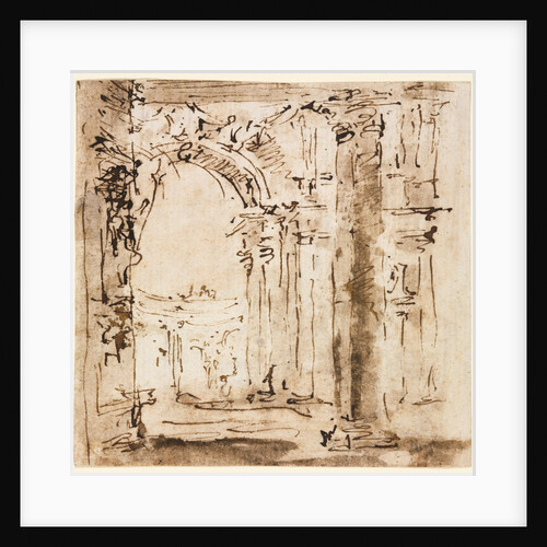 Pair of Drawings: Sketch of the Labyrinth of the Villa Pisani and Piazza San Marco…, 1773-1778 by Francesco Guardi