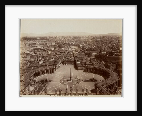 Panorama dalla Cupola di S. Pietro, Rome, c. 1860s by Unidentified Photographer