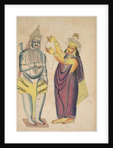 Parivati Placing a Wedding Garland on Shiva, 1800s by Unknown