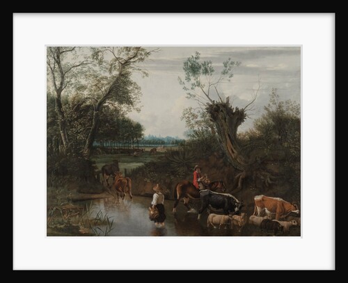 Peasants Crossing a Stream, c. 1670 by Jan Siberechts