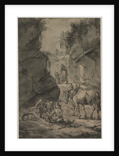 Peasants in a Rocky Landscape, second third 1600s by Jan Wouwerman