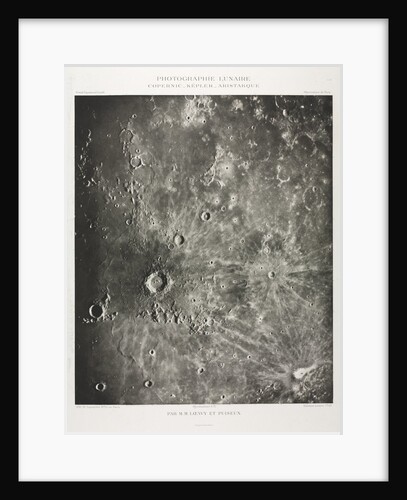 Photographie Lunaire: Copernic-Képler-Aristarique, 1896 by Maurice Loewy; Pierre Henri Puiseaux