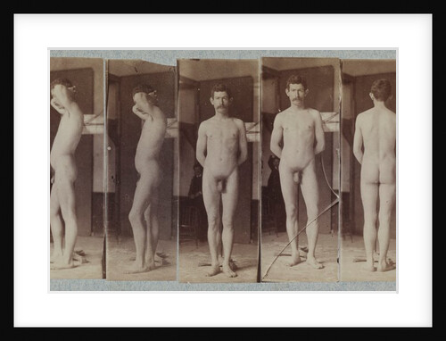 Photographs of a Standing Male Nude Model, c. 1883 by Thomas Eakins (circle of)