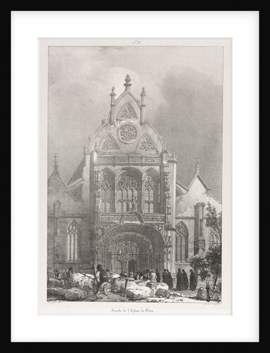 Picturesque and Romantic Trips in Old France, Franche-Compté: Front of the Church at Brou, 1825 by Richard Parkes Bonington