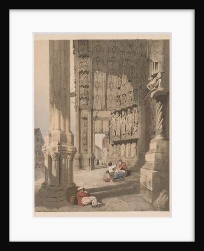Picturesque Architecture in Paris, Ghent, Antwerp, Rouen, Etc.: South Porch of Chartres Cathedral,, by Thomas Shotter Boys