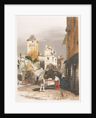 Picturesque Architecture in Paris, Ghent, Antwerp, Rouen, Etc.: Tour de Remy, Dieppe, 1839 by Thomas Shotter Boys