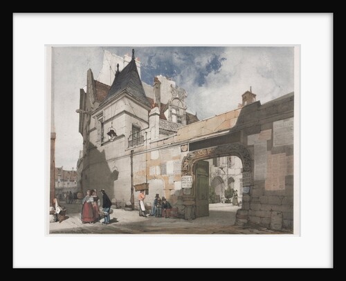 Picturesque Architecture in Paris, Ghent, Antwerp, Rouen: Hôtel de Cluny, Paris, 1839 by Thomas Shotter Boys