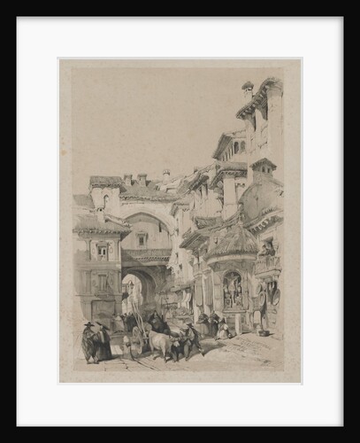 Picturesque Sketches in Spain: Gate of the Vivarrambla, Granada, 1837 by Thomas Shotter Boys