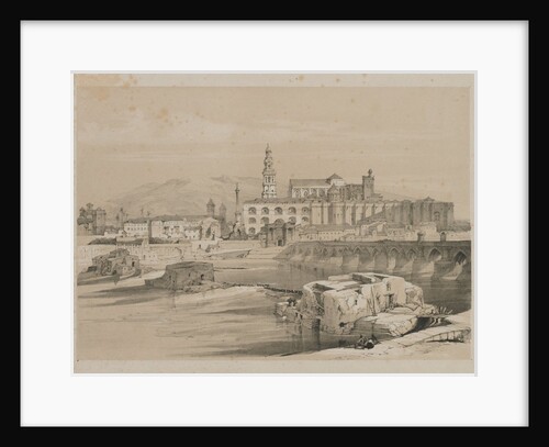Picturesque Sketches in Spain: Remains of a Roman Bridge on the Guadalquiver, Cordova, 1837 by Thomas Shotter Boys