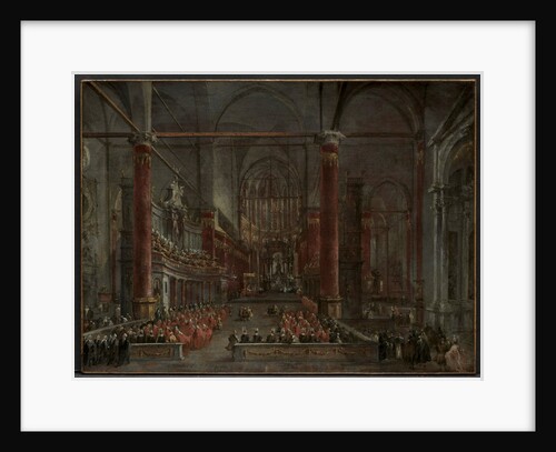 Pontifical Ceremony in SS. Giovanni e Paolo, Venice, 1782, c. 1783 by Francesco Guardi