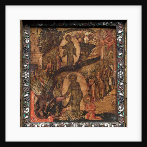 Portable Triptych Icon: The Resurrection and Anastasis, 1600s by Unknown
