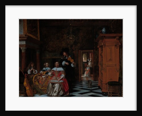 Portrait of a Family Playing Music, 1663 by Pieter de Hooch