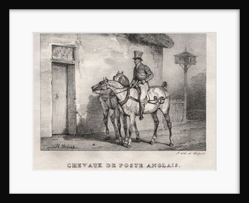 Postal Horses, 1823 by Horace Vernet