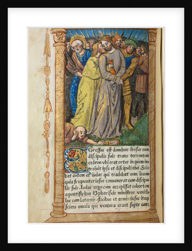 Printed Book of Hours: fol 20v, Christ in Gethsemane, 1510 by Guillaume Le Rouge