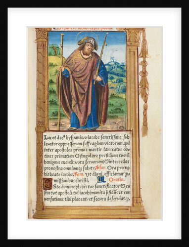 Printed Book of Hours: fol. 100r, St. James the Greater, 1510 by Guillaume Le Rouge