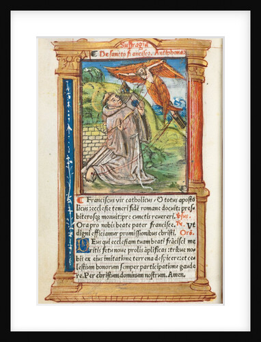 Printed Book of Hours: fol. 106v, St. Francis of Assisi, 1510 by Guillaume Le Rouge