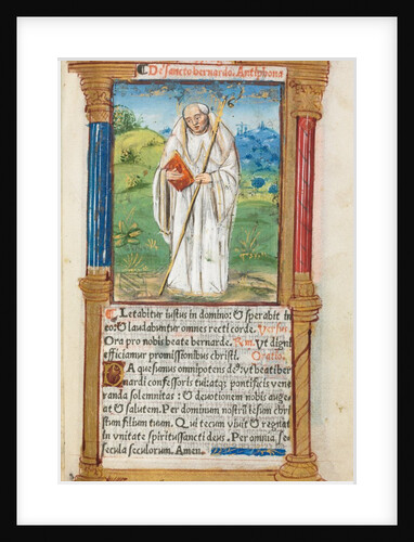 Printed Book of Hours: fol. 108r, St. Bernard of Clairvaulx, 1510 by Guillaume Le Rouge