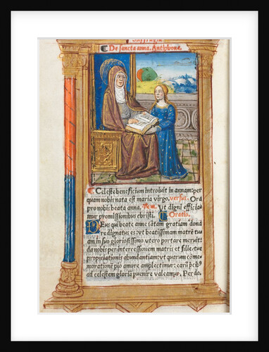 Printed Book of Hours: fol. 108v, St. Anne and the Virgin Mary, 1510 by Guillaume Le Rouge
