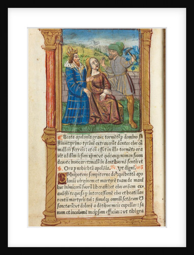 Printed Book of Hours: fol. 111v, St. Apollonia, 1510 by Guillaume Le Rouge