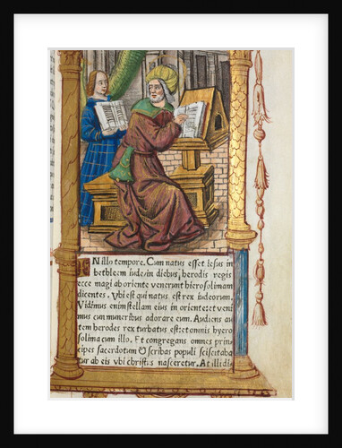 Printed Book of Hours: fol. 19r, St. Matthew, 1510 by Guillaume Le Rouge