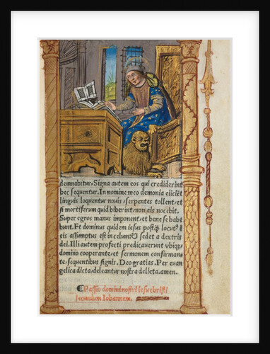 Printed Book of Hours: fol. 20r, St. Mark, 1510 by Guillaume Le Rouge