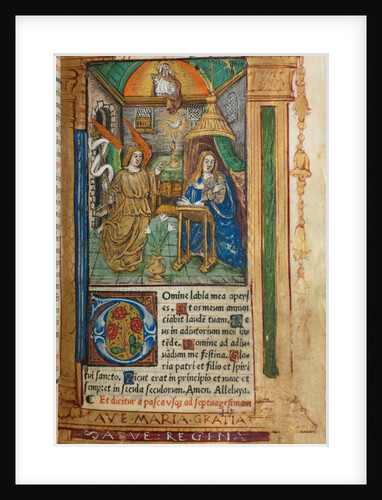 Printed Book of Hours: fol. 25r, The Annunciation, 1510 by Guillaume Le Rouge