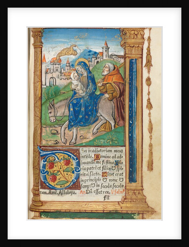 Printed Book of Hours: fol. 42r, Flight into Egypt, 1510 by Guillaume Le Rouge