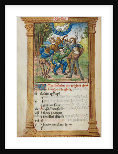 Printed Book of Hours: fol. 4v, March calendar illustration, 1510 by Guillaume Le Rouge
