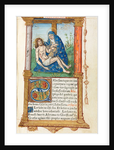 Printed Book of Hours: fol. 53r, Pieta, 1510 by Guillaume Le Rouge