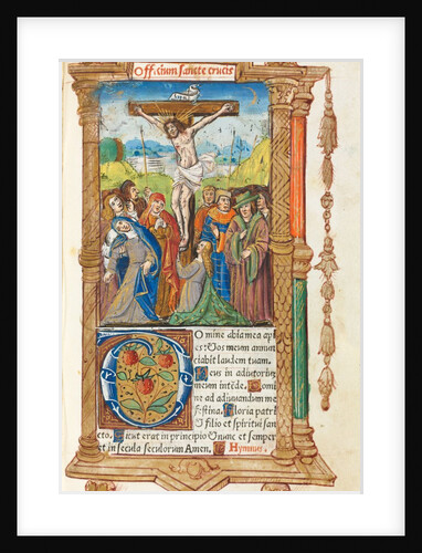Printed Book of Hours: fol. 55r, The Crucifixion, 1510 by Guillaume Le Rouge