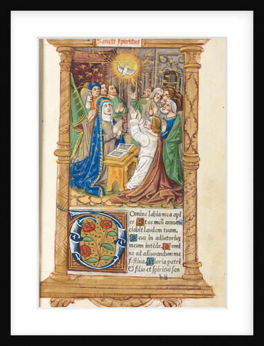 Printed Book of Hours: fol. 58r, Pentecost, 1510 by Guillaume Le Rouge