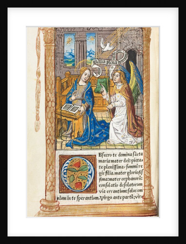 Printed Book of Hours: fol. 60v, The Annunciation, 1510 by Guillaume Le Rouge