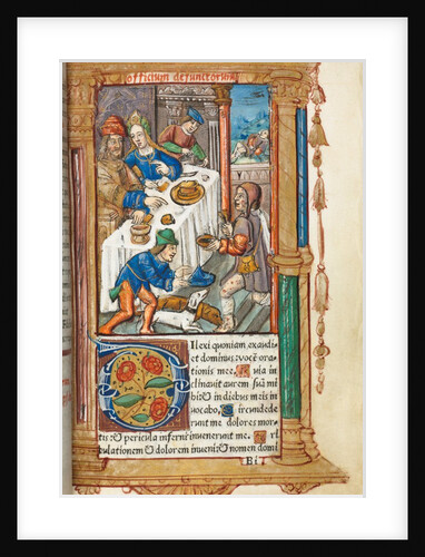 Printed Book of Hours: fol. 73r, Lazarus, 1510 by Guillaume Le Rouge