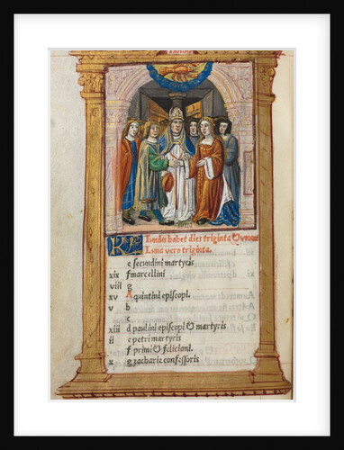 Printed Book of Hours: fol. 7v, June calendar illustration, 1510 by Guillaume Le Rouge