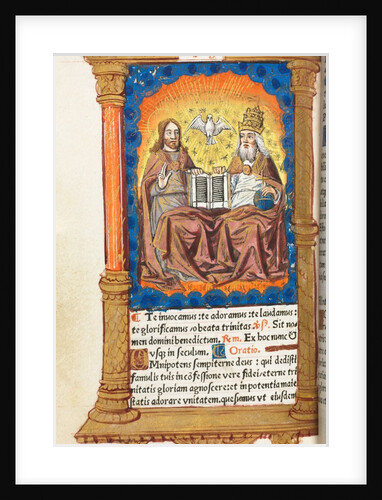 Printed Book of Hours: fol. 94v, The Trinity, 1510 by Guillaume Le Rouge