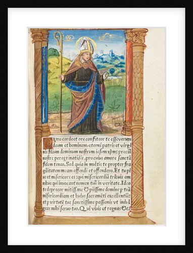 Printed Book of Hours: fol. 96r, St. Augustine, 1510 by Guillaume Le Rouge