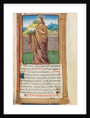 Printed Book of Hours: fol. 98r, St. John the Baptist, 1510 by Guillaume Le Rouge