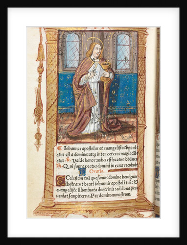 Printed Book of Hours: fol. 98v, St. John the Evangelist, 1510 by Guillaume Le Rouge
