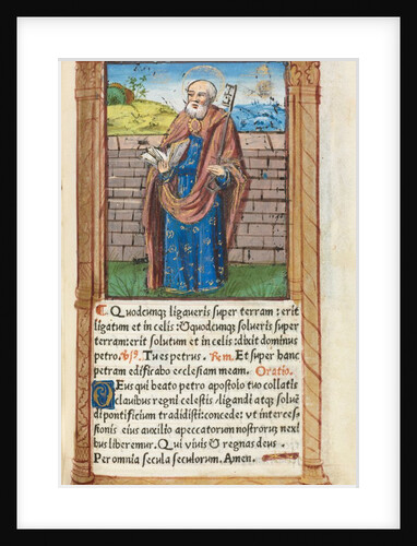 Printed Book of Hours: fol. 99r, St. Peter, 1510 by Guillaume Le Rouge