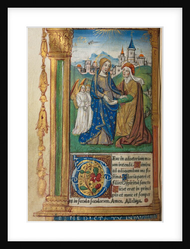 Printed Book of Hours: fol.29v, The Visitation, 1510 by Guillaume Le Rouge