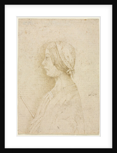 Profile of a Girl Holding a Candle, 1400s by Unknown