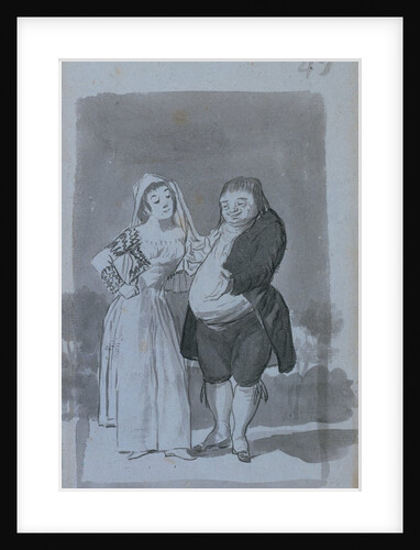 Prostitute Soliciting a Fat, Ugly Man, 1796-97 by Francisco de Goya