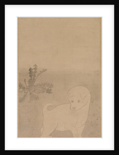 Puppy with Dandelions, 1600-1640 by Tawaraya S?tatsu
