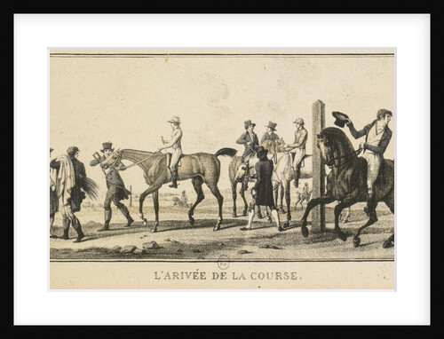 Racing Scenes: A Horse Arriving at the Race by Carle Vernet; Jazet and Aumont