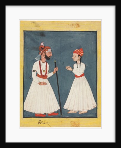 Raja Shamsher Sen with a Youth, 1760-70 by Unknown