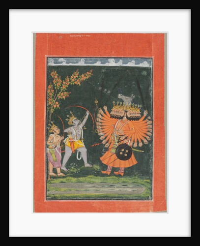 Rama and Laksmana Fighting Ravana, c. 1750 by Unknown