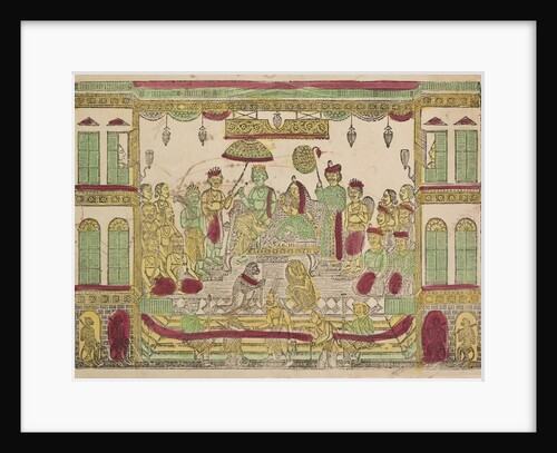 Rama and Sita in Royal Palace, 1800s by Shri Gobinda Chandra Roy