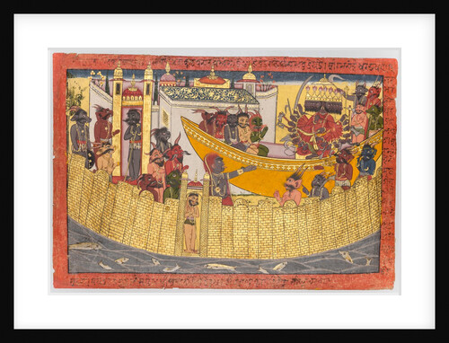 Ravana?s sister complains that her nose was cut off by Lakshmana as the demons…, 1690-1710 by Unknown