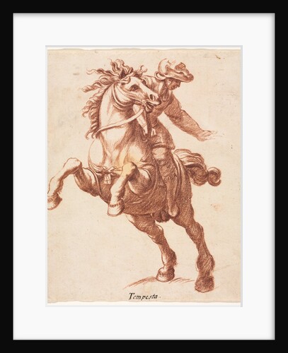 Rearing Horse and Rider, c. 1600? by Antonio Tempesta (attributed to)