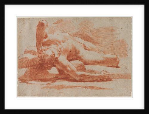 Reclining Male Nude, second half 18th century by Gaetano Gandolfi